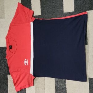 Umbro Stripe Block Pattern T-Shirt Vintage Y2k